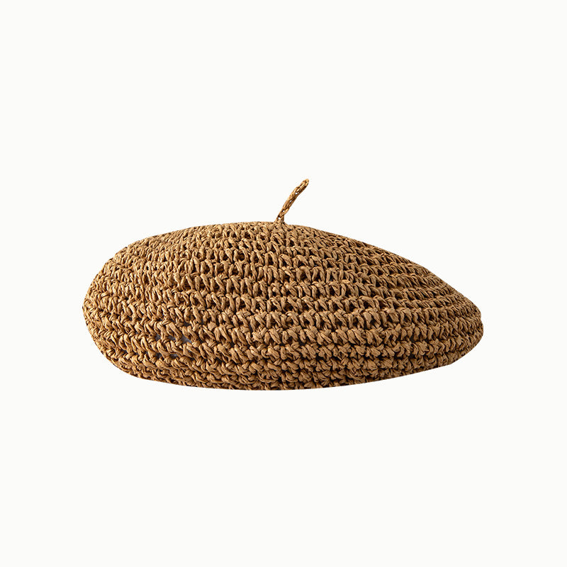 Vintage Handmade Straw Beret - DippedShop Wholesale - #4355