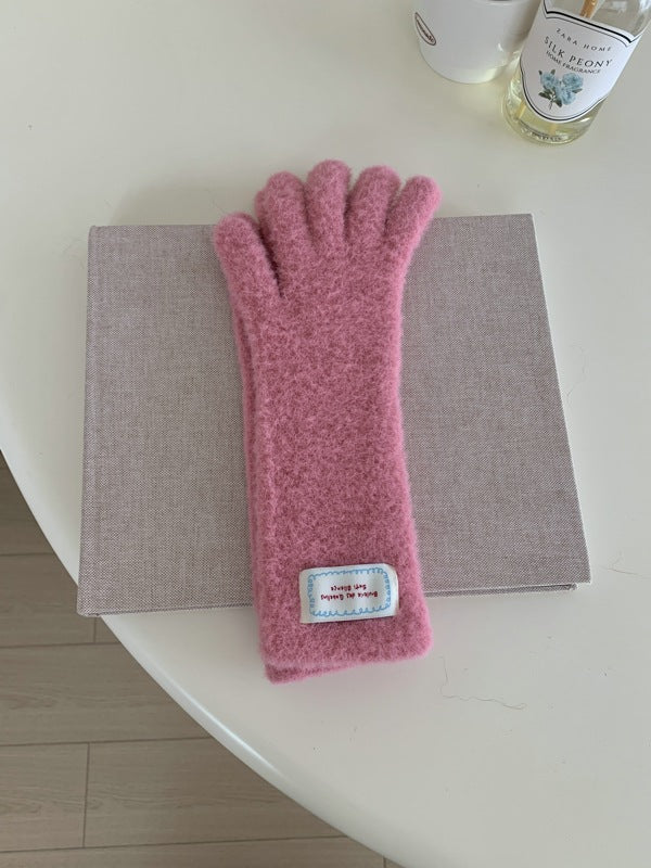 Fuzzy Plush Long Gloves - DippedShop Wholesale - #0995