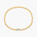 Luxury Square Rhinestone Gold Plated Beaded Bracelet 6W6JBR529