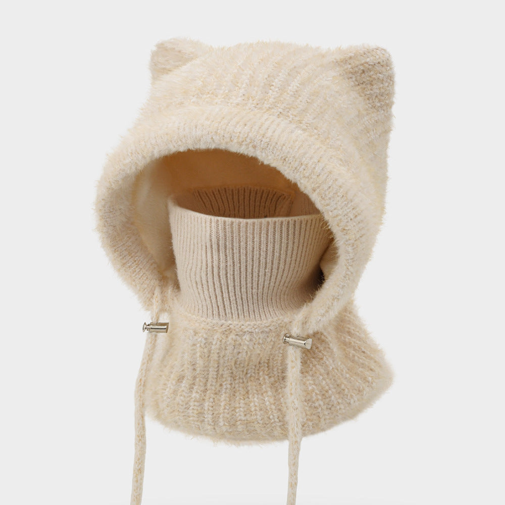 Cat Ear Knit Balaclava - DippedShop Wholesale - #6435