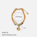 Fresh Double-Layer Beaded Chain Bracelet 6W6JBR521