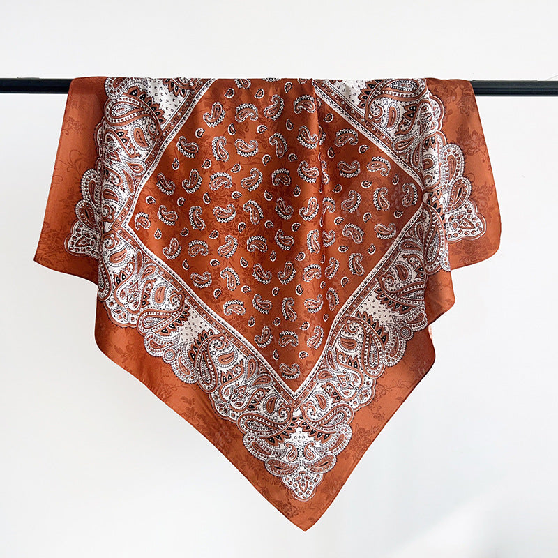 Vintage Paisley Print Lightweight Square Scarf MK2BW6W6NSI06