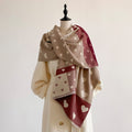 Reversible Jacquard Shawl Scarf - DippedShop Wholesale - #5203