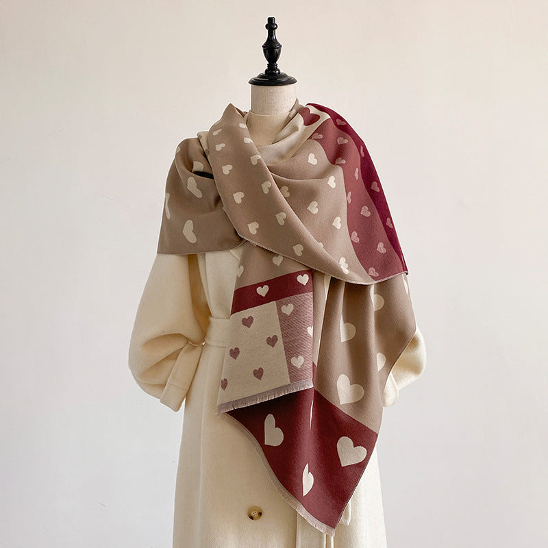 Reversible Jacquard Shawl Scarf - DippedShop Wholesale - #5203