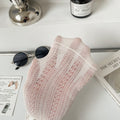 Elegant Pearl Lace Trim Ankle Socks 6W8FSO743