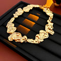 Minimalist Irregular Ruffled Metal Splice Necklace 6W6JNC961