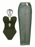 Sexy One Piece Swimsuit Set - DippedShop Wholesale - #9667