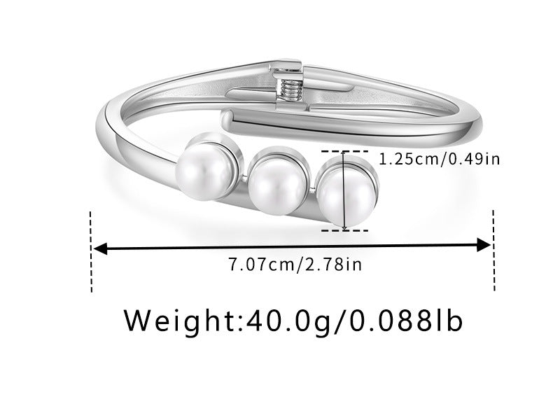 Minimalist Geometric Pearl Bracelet - DippedShop Wholesale - #8819