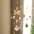 Metal Mushroom Pendant Crystal Ball Tassel Suncatchers MK2CZAS6H7HLS73