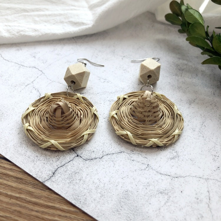 Rattan Beach Dangle Earrings - DippedShop Wholesale - #7075