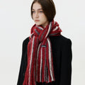 Stylish Color Block Striped Tassel Scarf 6W6NSW294