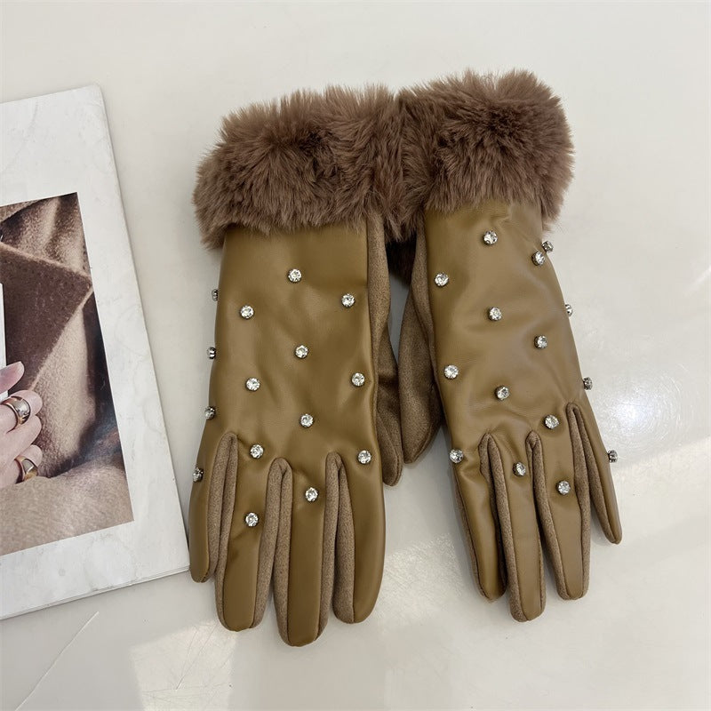Sparkly Rhinestone Plush Cuff Warm - DippedShop Wholesale - #8323