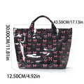 Sweet Bowknot Print Large Capacity Tote Bag MK2BLW6W10BBG556