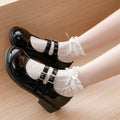 Lace Ruffle Bow Ankle Socks - DippedShop Wholesale - #9827