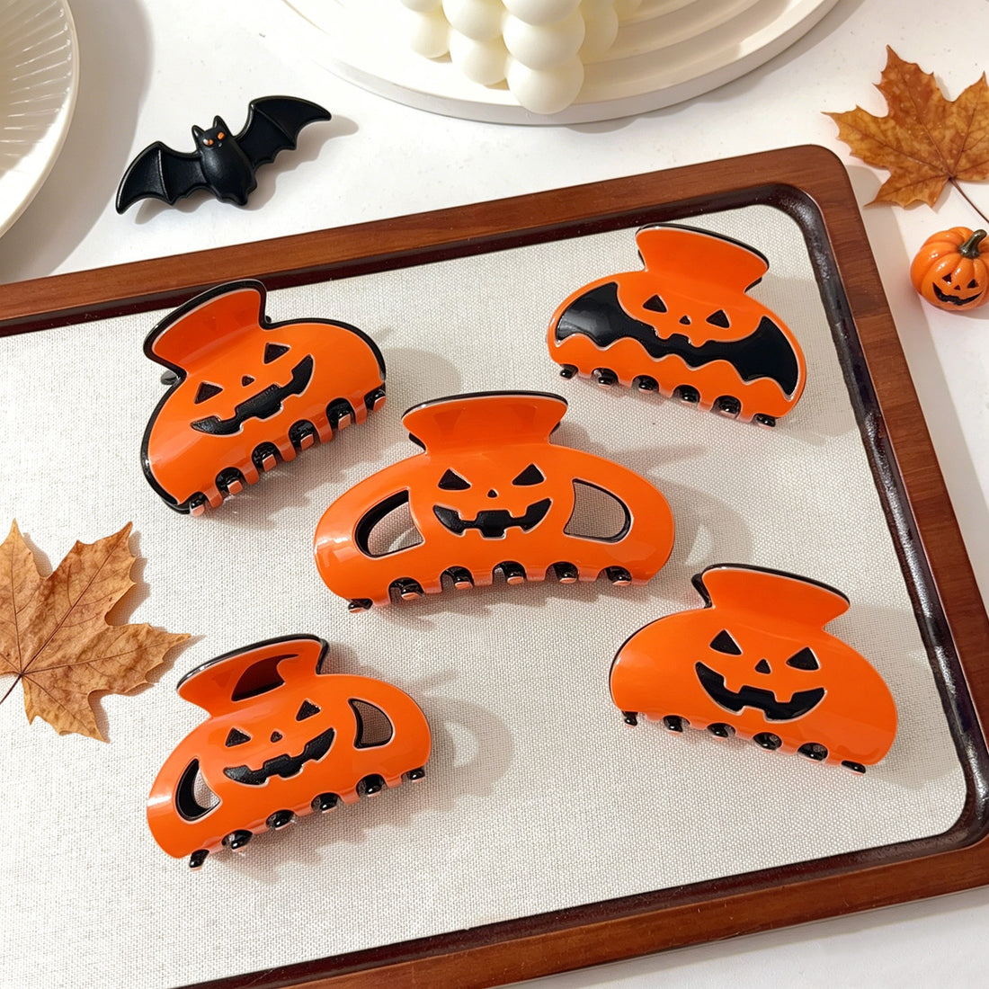 Halloween Pumpkin Hair Claw - DippedShop Wholesale - #6163