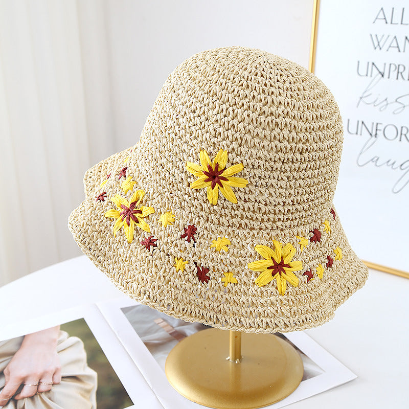 Flower Crochet Beach Hat - DippedShop Wholesale - #1939