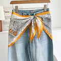 Minimalist Striped Cashew Waist Belt Silk Scarf MK2BLW6W6NSI70