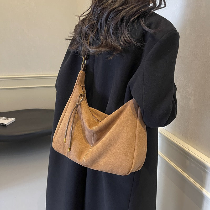 Fashion Large Capacity Suede Shoulder Bag 6W10BBG1400