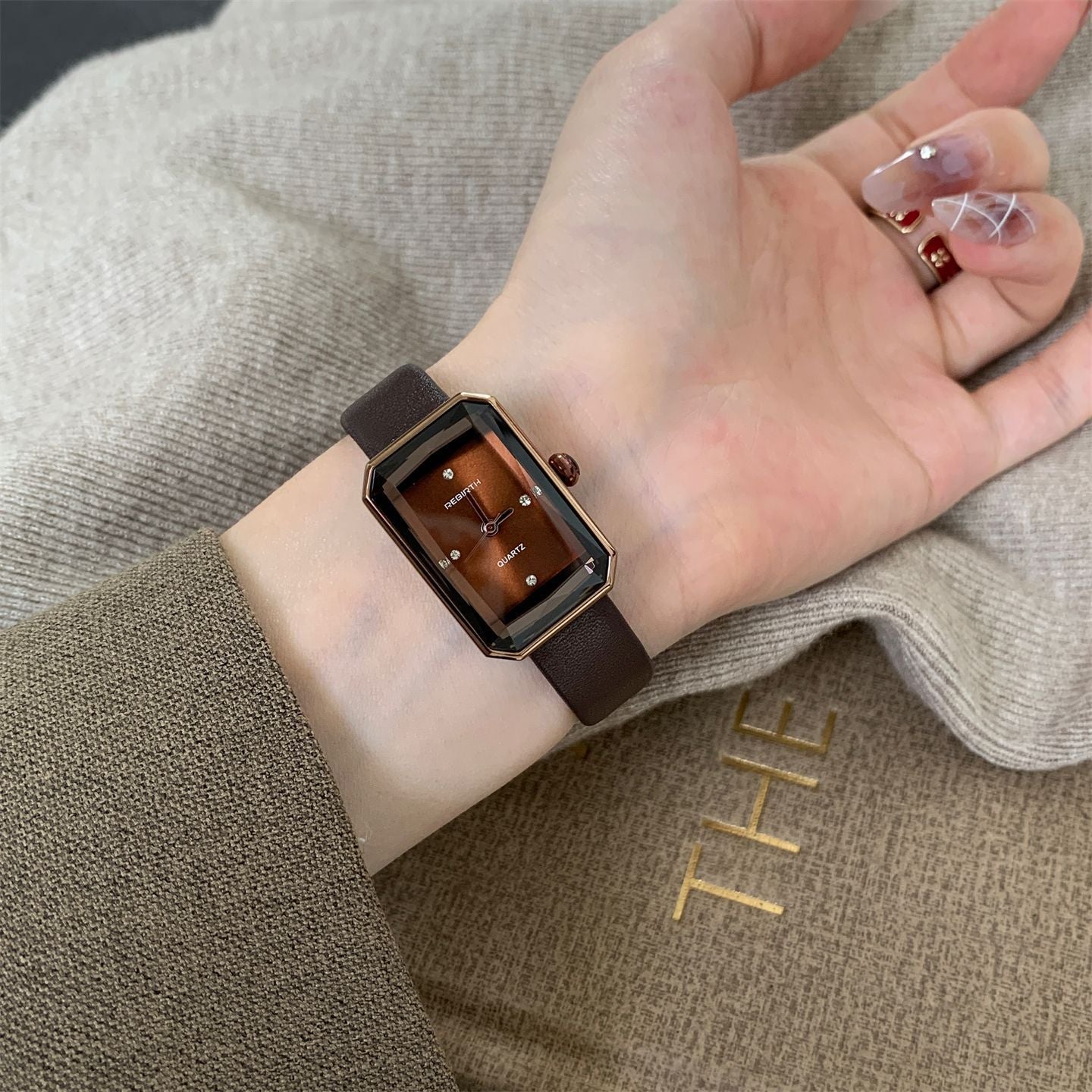 Minimalist Hexagon Leather Watch - DippedShop Wholesale - #9971