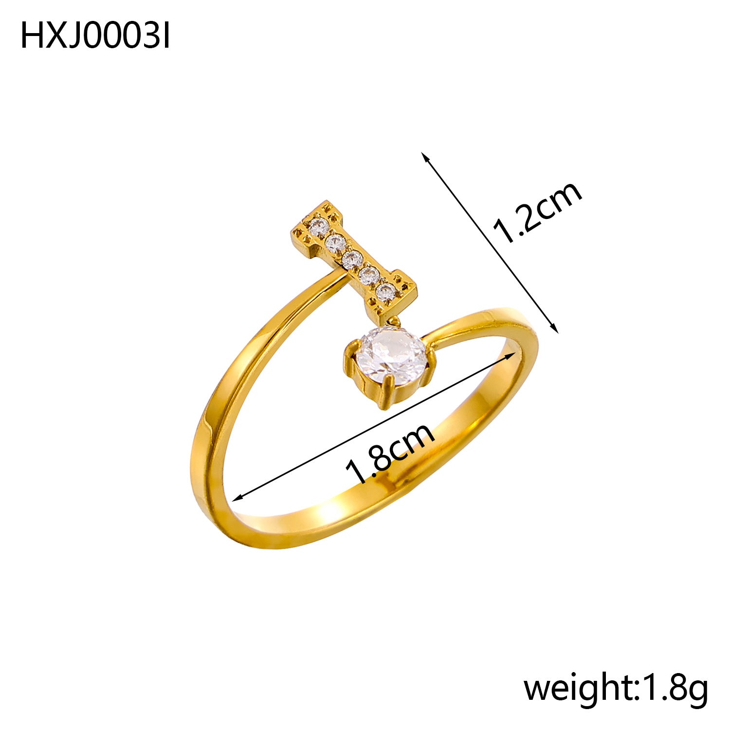 Simple Gold Plated Rhinestone - DippedShop Wholesale - #5107