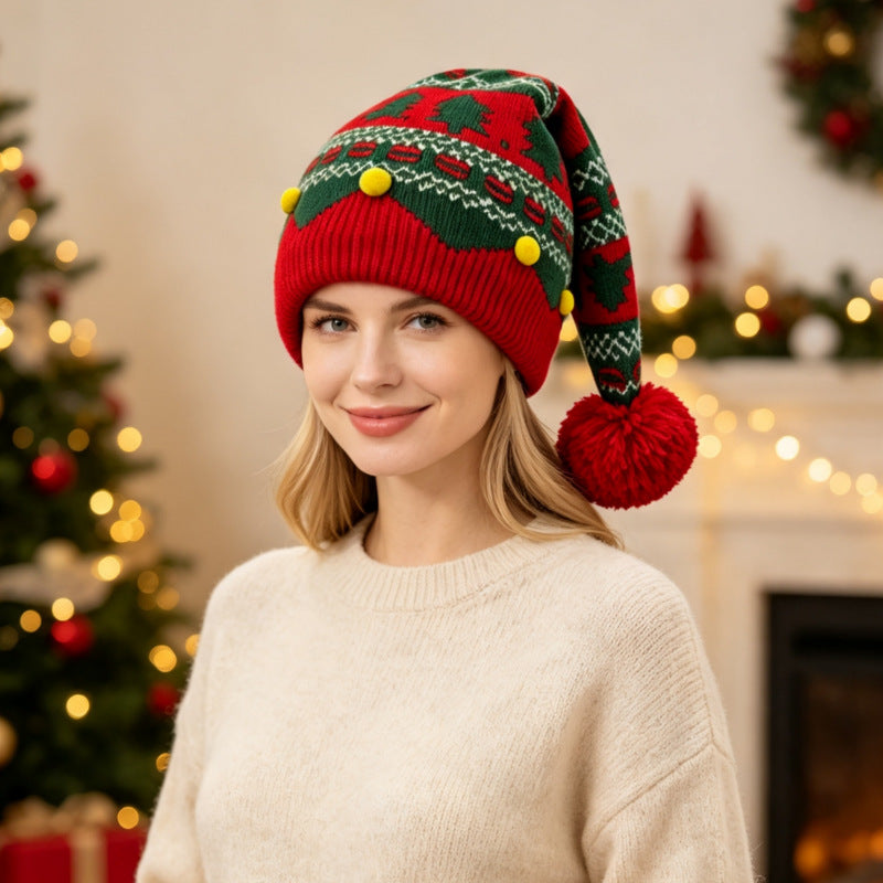Cute Christmas Knitted Beanies Hat with Pompom 6W6HAT828