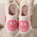 Cute Cartoon Smile Fuzzy Plush Winter Slippers 6W8FSP240