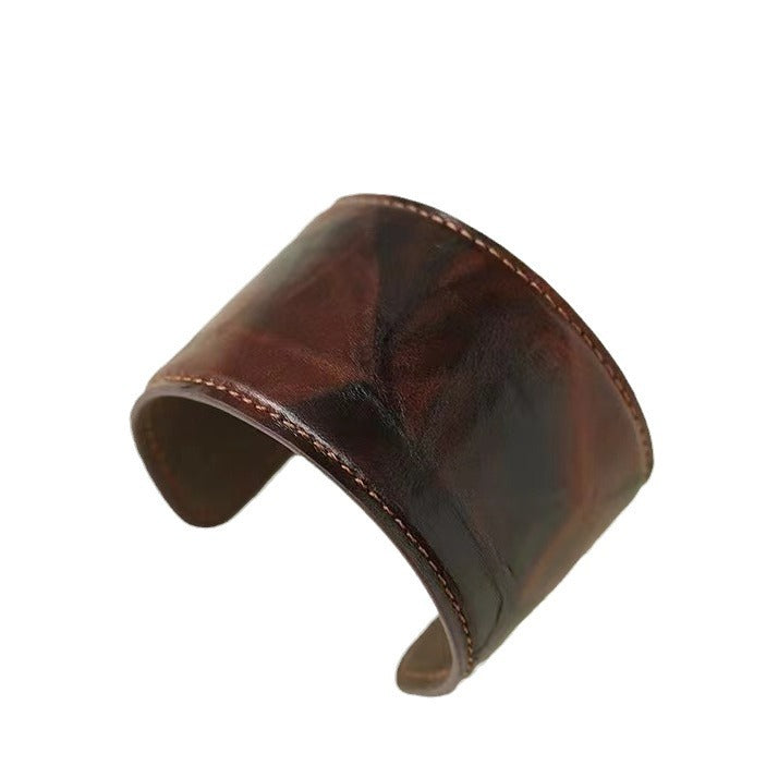 Vintage Leather Wide Open Bracelets DP25B585