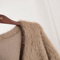 V-Neck Loose Mohair Cardigan - DippedShop Wholesale - #3811