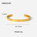 Minimalist Gold Plated Cubic Zirconia Bangle Bracelet 6W6JBR598