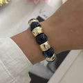 Dopamine Color Block Resin Beaded Stretch Bracelet 6W6JBR610
