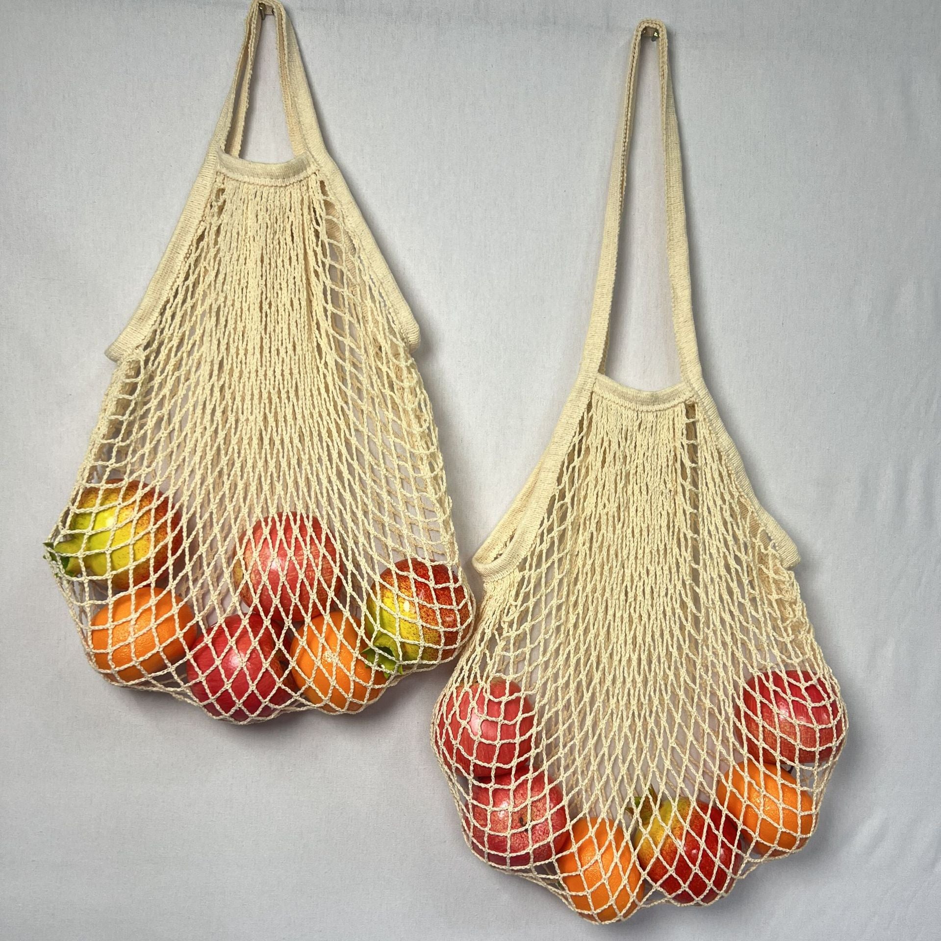 Solid Color Hollow Out Shopping Mesh Storage Bag 8BW6BOB93T