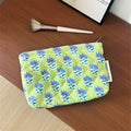 Sweet Floral Print Quilt Shell Cosmetic Bag 6S5CO117