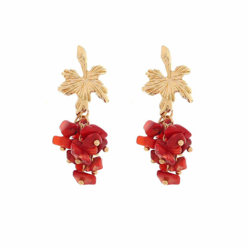 Boho Tassel Stone Earrings - DippedShop Wholesale - #4467