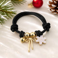 Cute Santa Claus Charm Rope Braided Bracelet 6W6JBR654