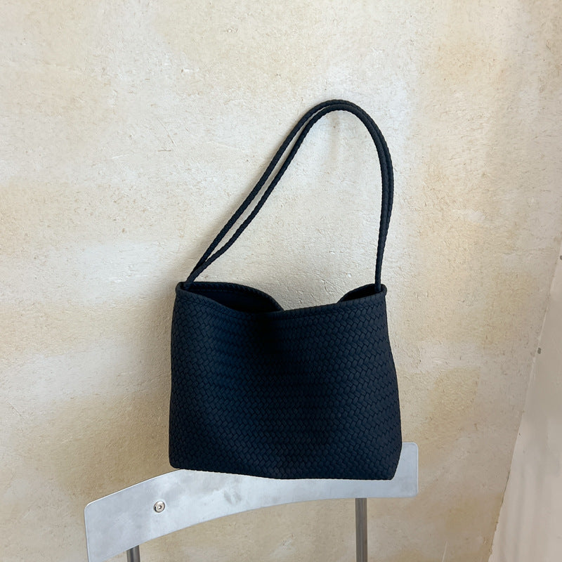 Minimalist Woven Texture Soft Tote - DippedShop Wholesale - #0931