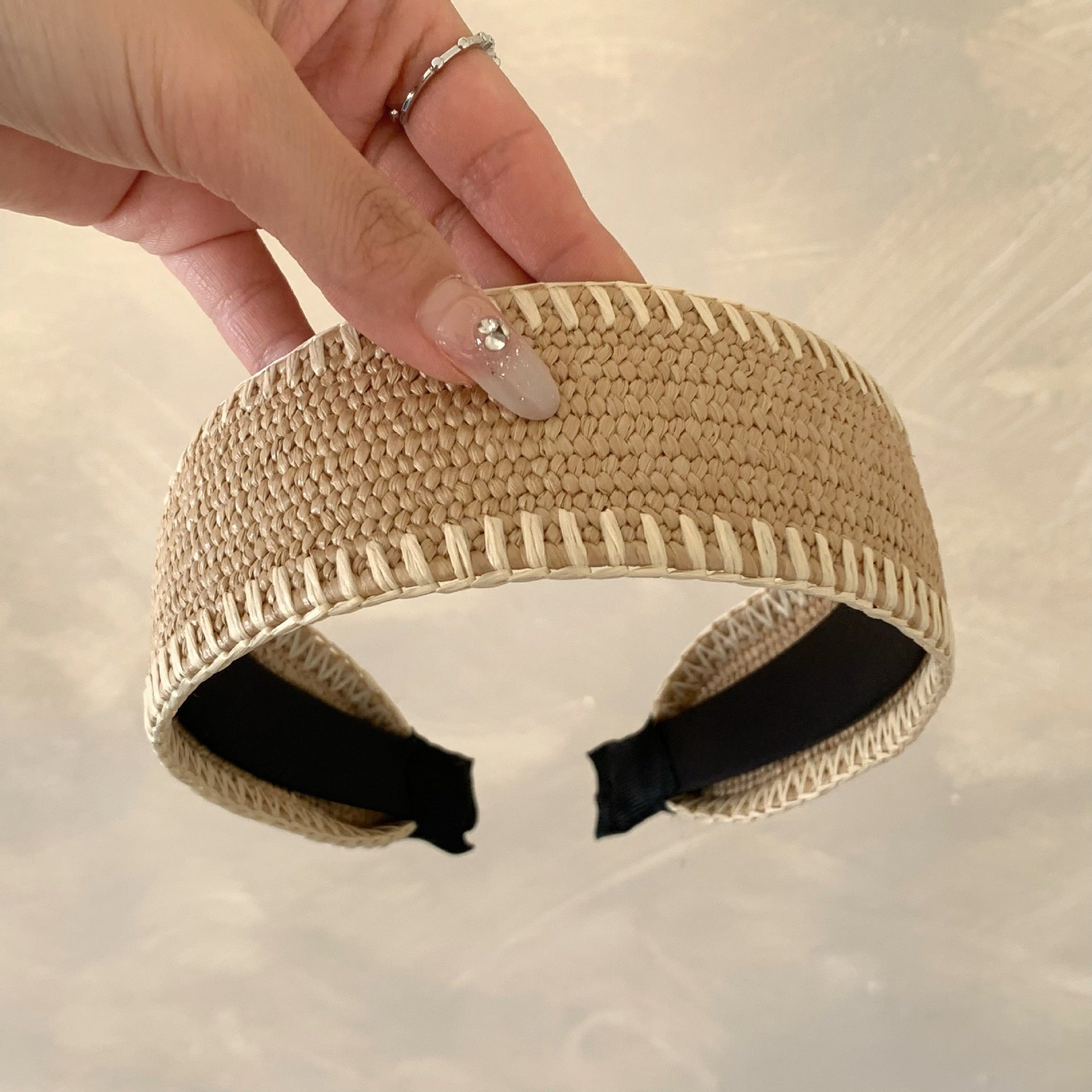 Boho Woven Wide Headband - DippedShop Wholesale - #9843