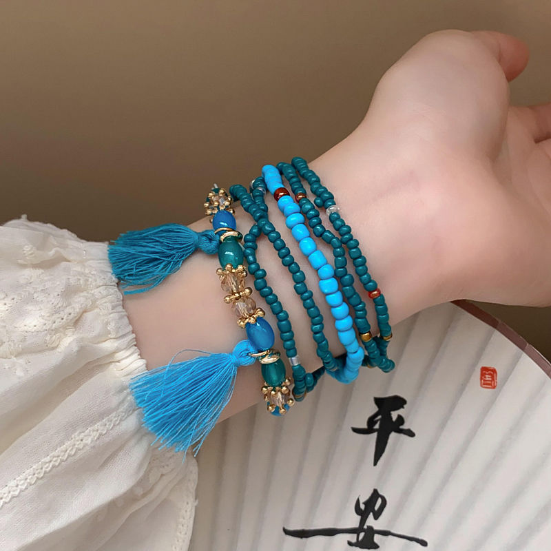 Boho Style Colorful Irregular Beaded Bracelet 6W6JBR720