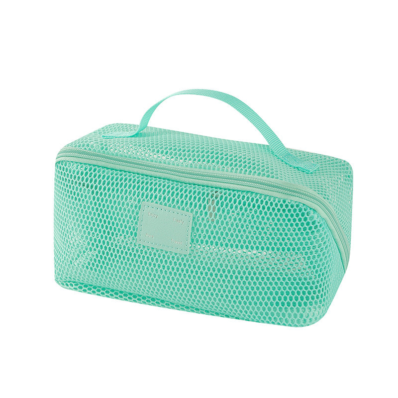 Simple Solid Color Mesh Hollow Makeup Bag MK2BW6S10BOB105