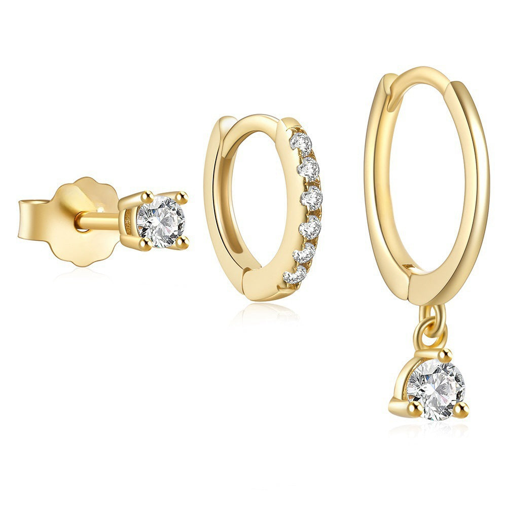 Simple Gold Plated Cubic Zirco - DippedShop Wholesale - #0595
