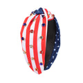 Stylish Color Block American Flag Knotted Hair Band 8AS6HBD61T