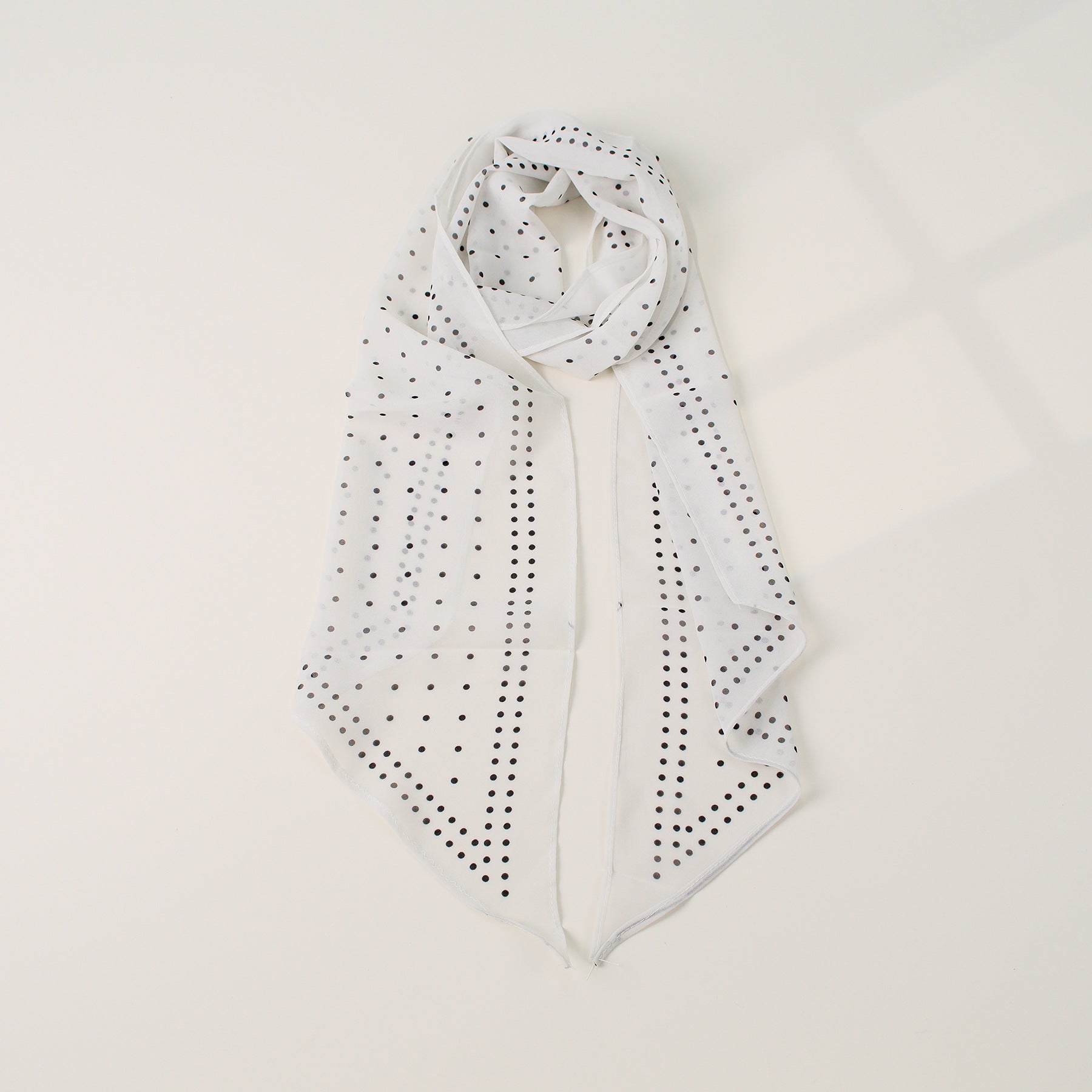 Chic Color Block Polka Dots Silk Scarf 6W6NSI253