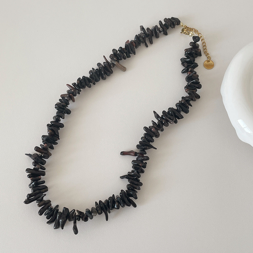 Minimalist Irregular Handmade Coral Choker Necklace DDP25D765