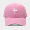Solid Cross Embroidery Baseball Cap - DippedShop Wholesale - #6387