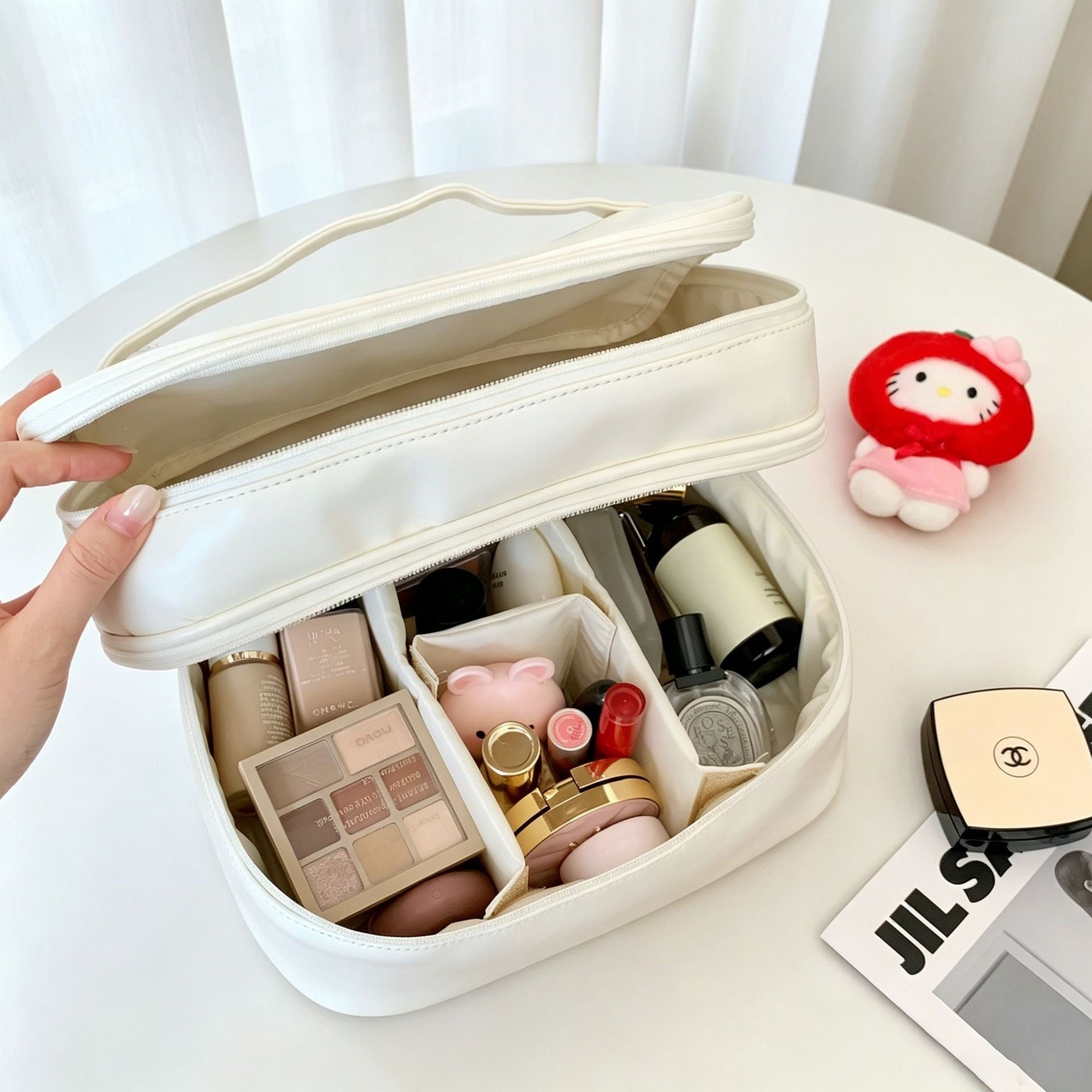Minimalist Solid Color Waterproof Makeup Bag MK2BW6S10BOB118