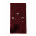 Cute Bowknot Solid Color Tassel Warm Scarf W6W6NSC127