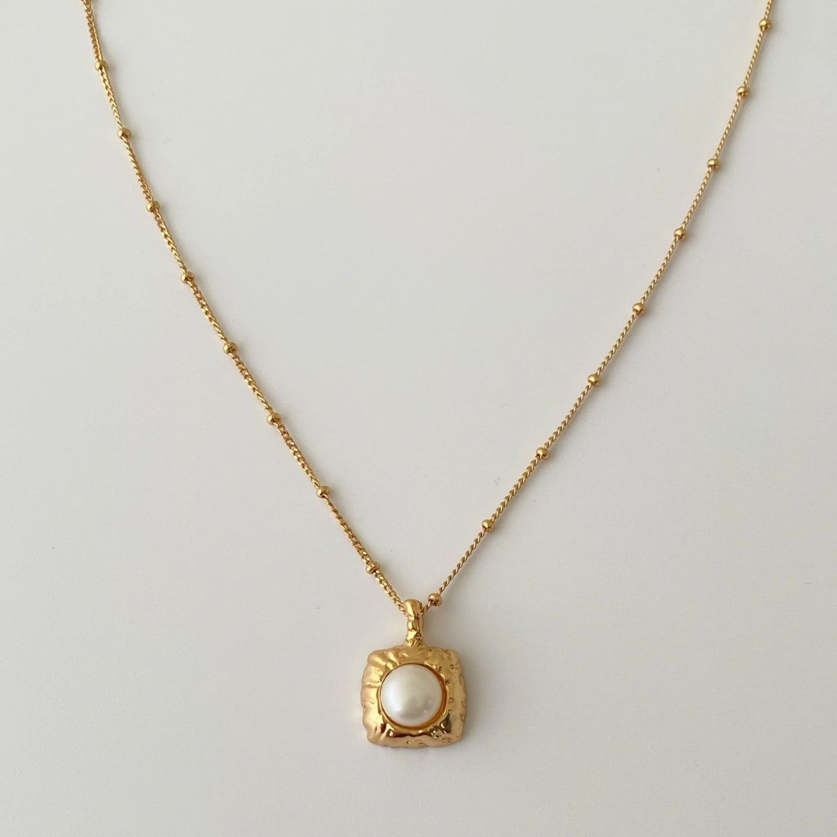 Gold Plated Pearl Choker - DippedShop Wholesale - #3299