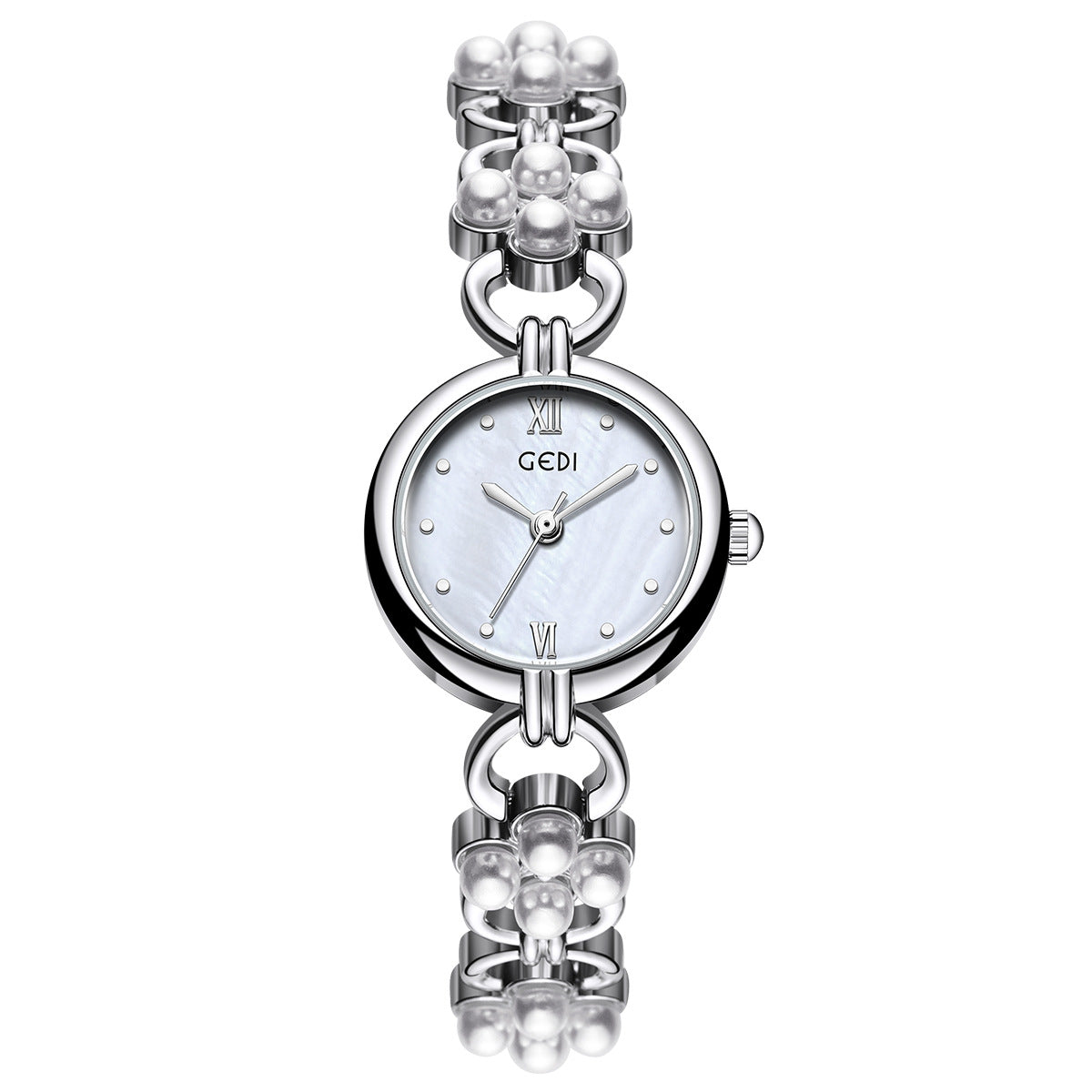 Elegant Pearl Gold Analog Quartz Bnagle Watch MK2SSAS6W6JWA01