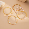 Fashion Multi-Layer Star Beaded Chain Bracelet 6W6JBR474