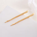 Elegant Gold Plated Geometric Metal Hair Clips MK2MBEP6W6HCP381