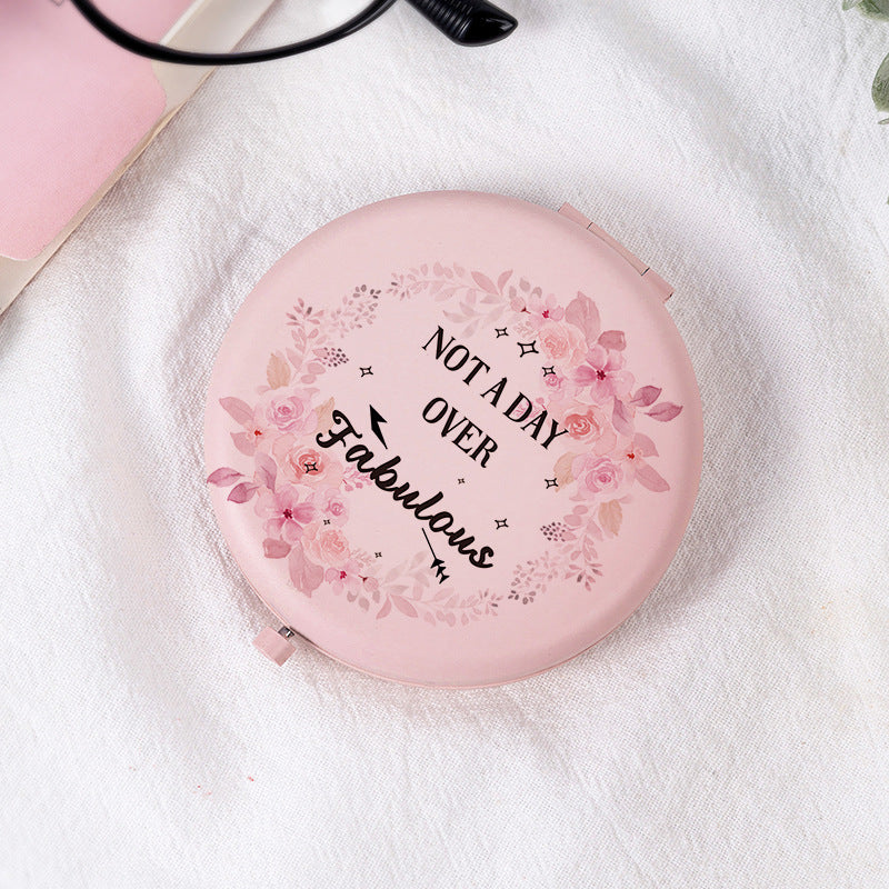 Pink Foldable Makeup Mirror - DippedShop Wholesale - #7875